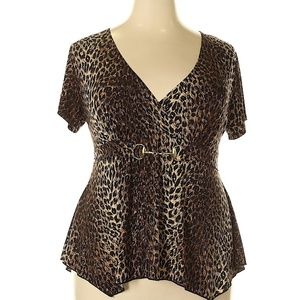 Ashley Stewart animal print top